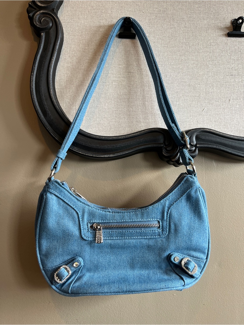 wild fable Light Blue Denim Shoulder Bag